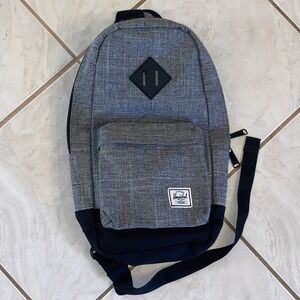 Herschel Supply Co. Gray Crossbody Sling Bag with Logo Patch Travel Chest Bag